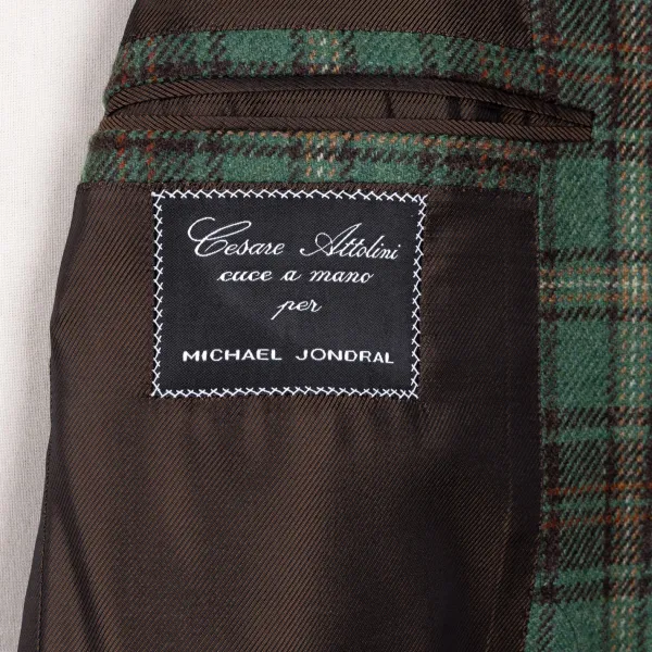 Cesare Attolini Jacke „Nuovo Tartan" Aus Reinem Kaschmir Reine Handarbeit* Anzugjacke