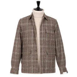 De Petrillo Karierte Sportjacke „Shirt Pocket" Aus Reiner Wolle Von Fe* Teba + Hemdjacken