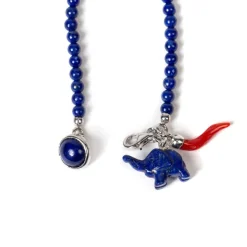 Barbarulo Napoli Knopfloch-Halskette „Stile Galante" Aus Lapislazuli Reine Handarbeit* Manschettenknöpfe Und Schmuck