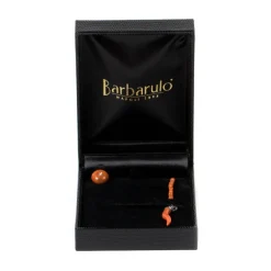 Barbarulo Napoli Knopflochkette "Coral Button Diamond"" Aus Koralle - Handarbeit* Manschettenknöpfe Und Schmuck
