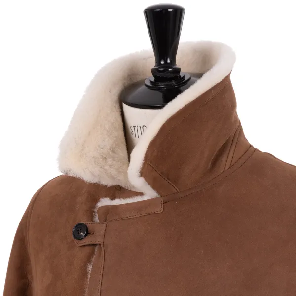 Schutzhütte Limitierte Auflage: Caban-Jacke „New Robert" Aus Gewachsenem Lammfell Handm* Leder