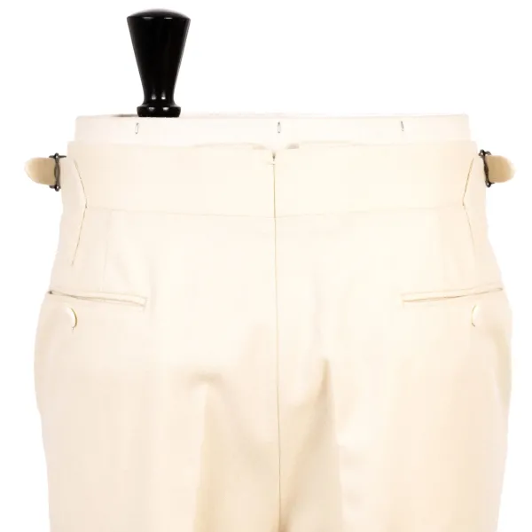 Cesare Attolini Limitierte Auflage: Elfenbein-Hose „Cricket Storico" Aus Englischer Wolle -* Hose