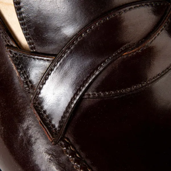 Saint Crispin's Limitierte Auflage: Loafer „Curved Strap" Aus Original Horween Shell Cordovan* Mto
