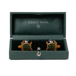 Codis Maya Manschettenknopf „Schildkrote" Handgefertigt* Manschettenknöpfe Und Schmuck