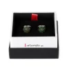 Barbarulo Napoli Manschettenknöpfe „Jade Flower Diamond" Aus Sterlingsilber Rein Handgefertigt* Manschettenknöpfe Und Schmuck