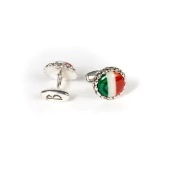 Barbarulo Napoli Manschettenknöpfe „Le Royal Italy" Aus Sterlingsilber Reine Handarbeit* Manschettenknöpfe Und Schmuck