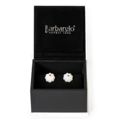 Barbarulo Napoli Manschettenknöpfe „Perlmutt Mit Saphiren" Aus Sterlingsilber P* Manschettenknöpfe Und Schmuck