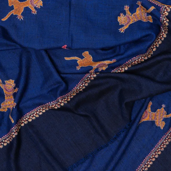 Yaser Shaw Mj-Schal „Gangtok" Aus Feinstem Handbesticktem Pashmina-Kaschmir* Schals