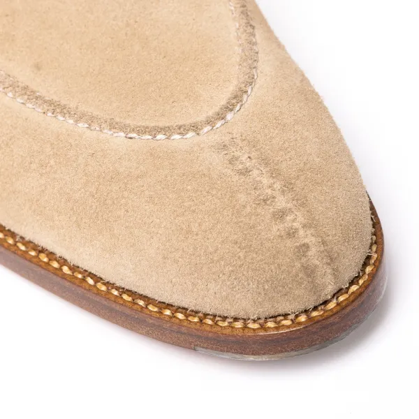 Saint Crispin's Monch „Split Toe Apron" Aus Sandfarbenem Wildleder Reine Handarbeit* Mto