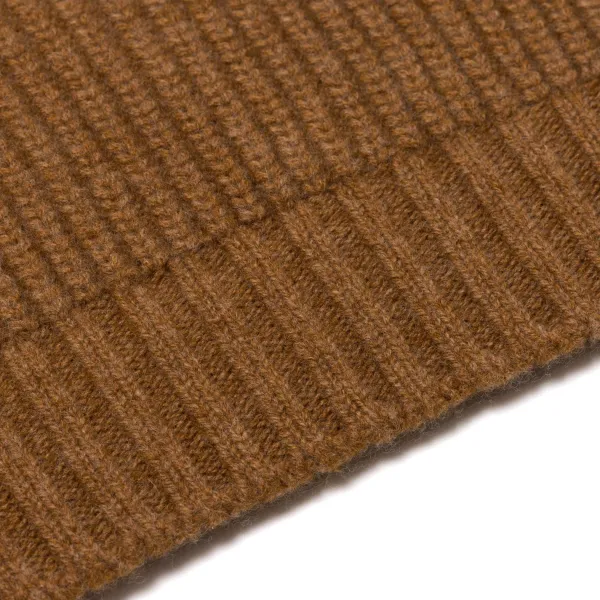 William Lockie Nougatbrauner Pullover „Joss Earl" Aus Reiner Lammwolle 8* Strickwaren