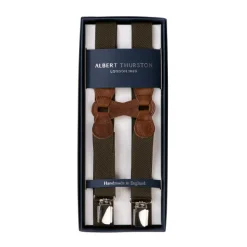 Albert Thurston Olivgrune Elastische Hosentrager „Infinity" Mit Clips* Zahnspange