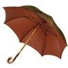Maglia Olivgruner Regenschirm Mit Rostroten Punkten Und Griff Aus Kastanienholz* Regenschirme