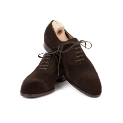Saint Crispin's Oxford "Straight Tip" Aus Dunkelbraunem Wildleder - Reine Handarbeit* S