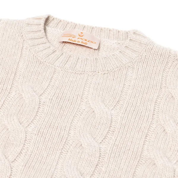 Von Poldo Pullover „Olimpico" Aus Reinem Cariaggi-Kaschmir Handgefertigt* Strickwaren