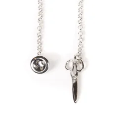 Barbarulo Napoli Reverskette „Sartorial Scissor" Aus Sterlingsilber Reine Handarbeit* Manschettenknöpfe Und Schmuck