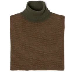Brigatelli seit 1922 Rollkragenpullover Aus Merinowolle Und Kaschmir Mit Quadratischem Jacquard 1-Lagig, Ca* Strickwaren