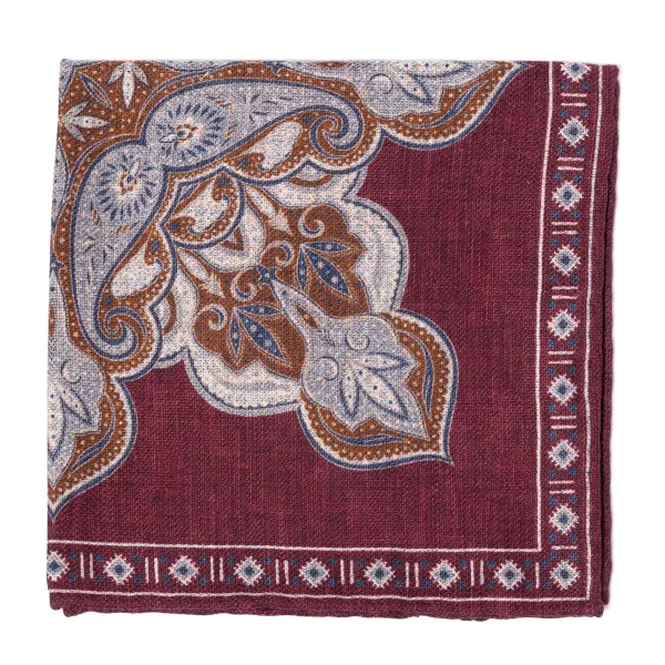 Manufaktur Rosi Rosi Collection X Mj: Einstecktuch „Paisley Square Double Print" In P* Taschentücher