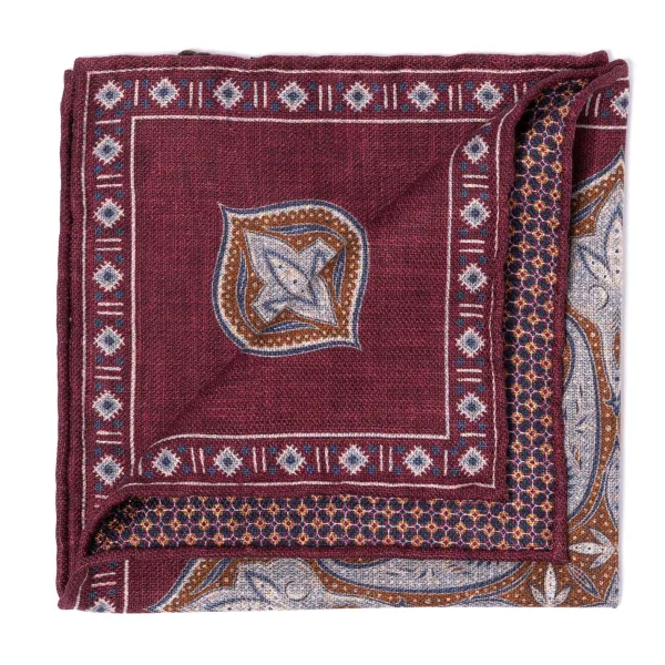 Manufaktur Rosi Rosi Collection X Mj: Einstecktuch „Paisley Square Double Print" In P* Taschentücher