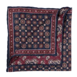 Manufaktur Rosi Rosi Collection X Mj: Einstecktuch „Medallion Double Print" In Reinem S* Taschentücher
