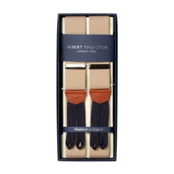 Albert Thurston Sandfarbene Elastische Hosentrager Zum Knopfen* Zahnspange