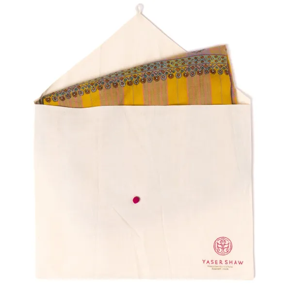 Yaser Shaw Schal „Gorakhpur" Aus Feinstem Handbesticktem Pashmina-Kaschmir -* Schals