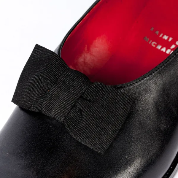 Saint Crispin's Schwarzer Tails-Schuh „Opera" Aus Kalbsleder* Mto