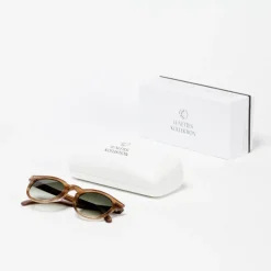 Lunettes Kollektion Sonnenbrille In Oliv-Bernstein „Noblesse Oblige"* Sonnenbrille