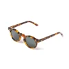 TBD BRILLEN Sonnenbrille „World Amber Tortoise" Mit Grunen Glasern Handgefertigt* Sonnenbrille