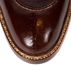 Saint Crispin's Split Toe-Derby Aus Dunkelbraunem Kalbsleder „Russian Calf