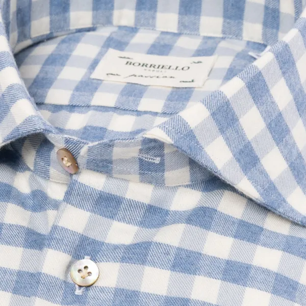 Borriello Sportshirt „Cash-Vichy" Aus Feinem Luxusflanell Linea Passion* Freizeithemden