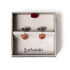 Barbarulo Napoli Sterling Silber Manschettenknopf „Negroni