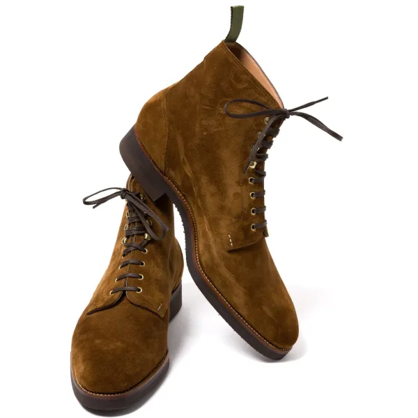 Saint Crispin's Stiefel „Full-Derby" Aus Tabakbraunem Wildleder Reine Handarbeit* Mto