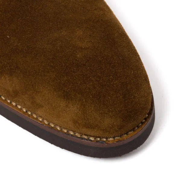Saint Crispin's Stiefel „Full-Derby" Aus Tabakbraunem Wildleder Reine Handarbeit* Mto