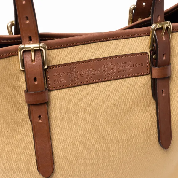 Felisi Tasche Aus Baumwoll-Canvas Und Sattelleder „New Office Tote" Handgefertigt* Taschen