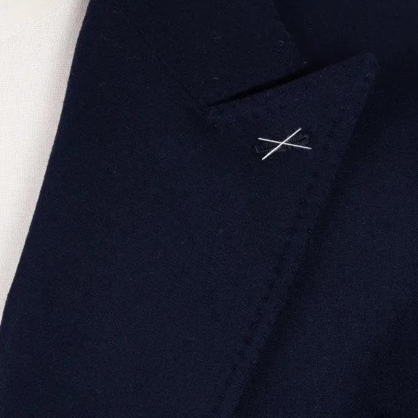 De Petrillo Zweireihige Jacke „Blazer Dorato" Aus Wolle Und Kaschmir Handgefertigt* Anzugjacke